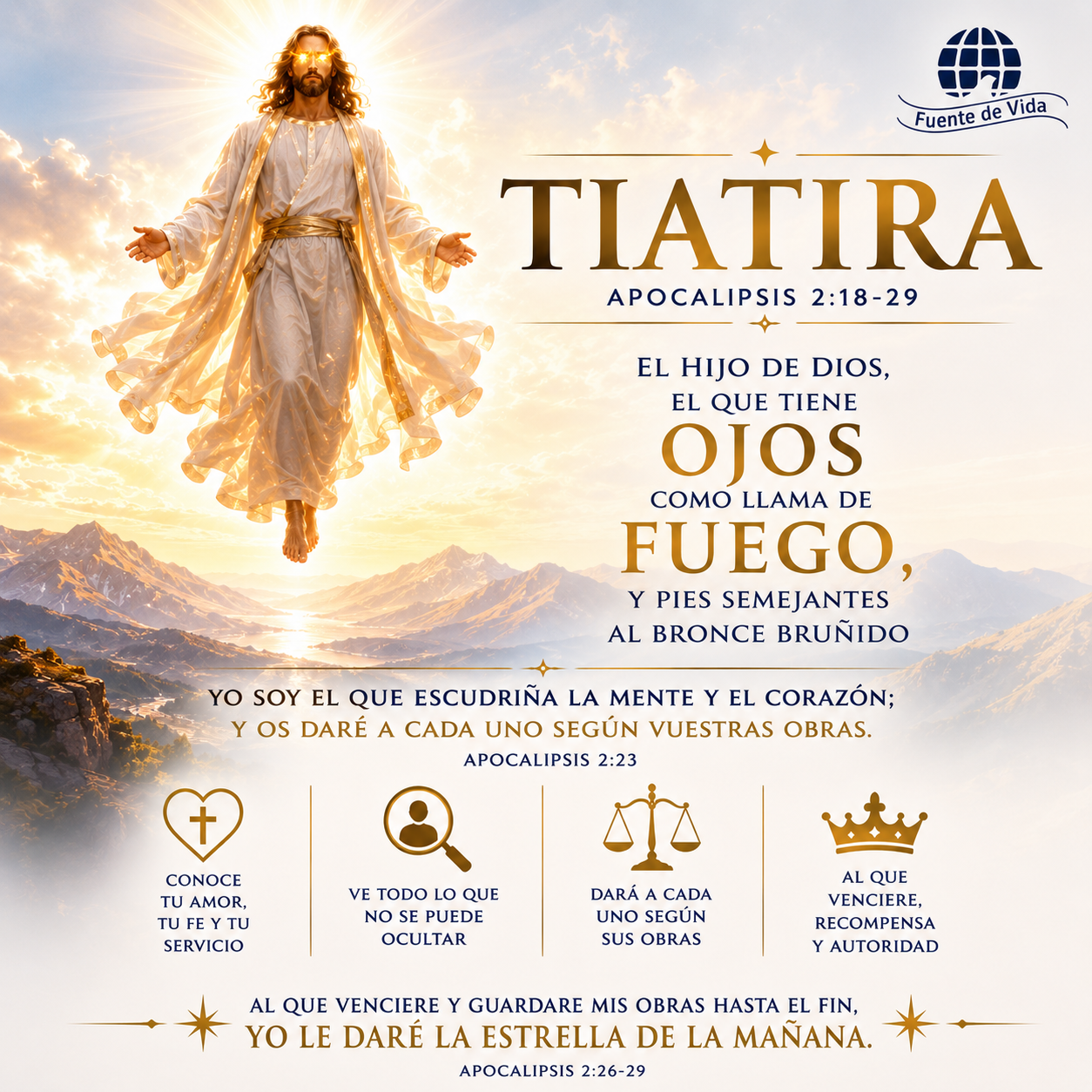 Tiatira — Apocalipsis 2:18-29, enseñanza del Domingo 30 de Agosto en Iglesia Fuente de Vida